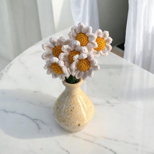 Crochet Small White Daisy (Bunch of 6) Crochet Small White Daisy (Bunch of 6)