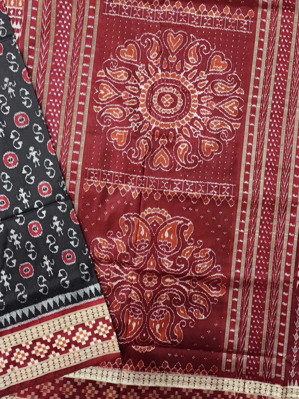 magenta silk saree