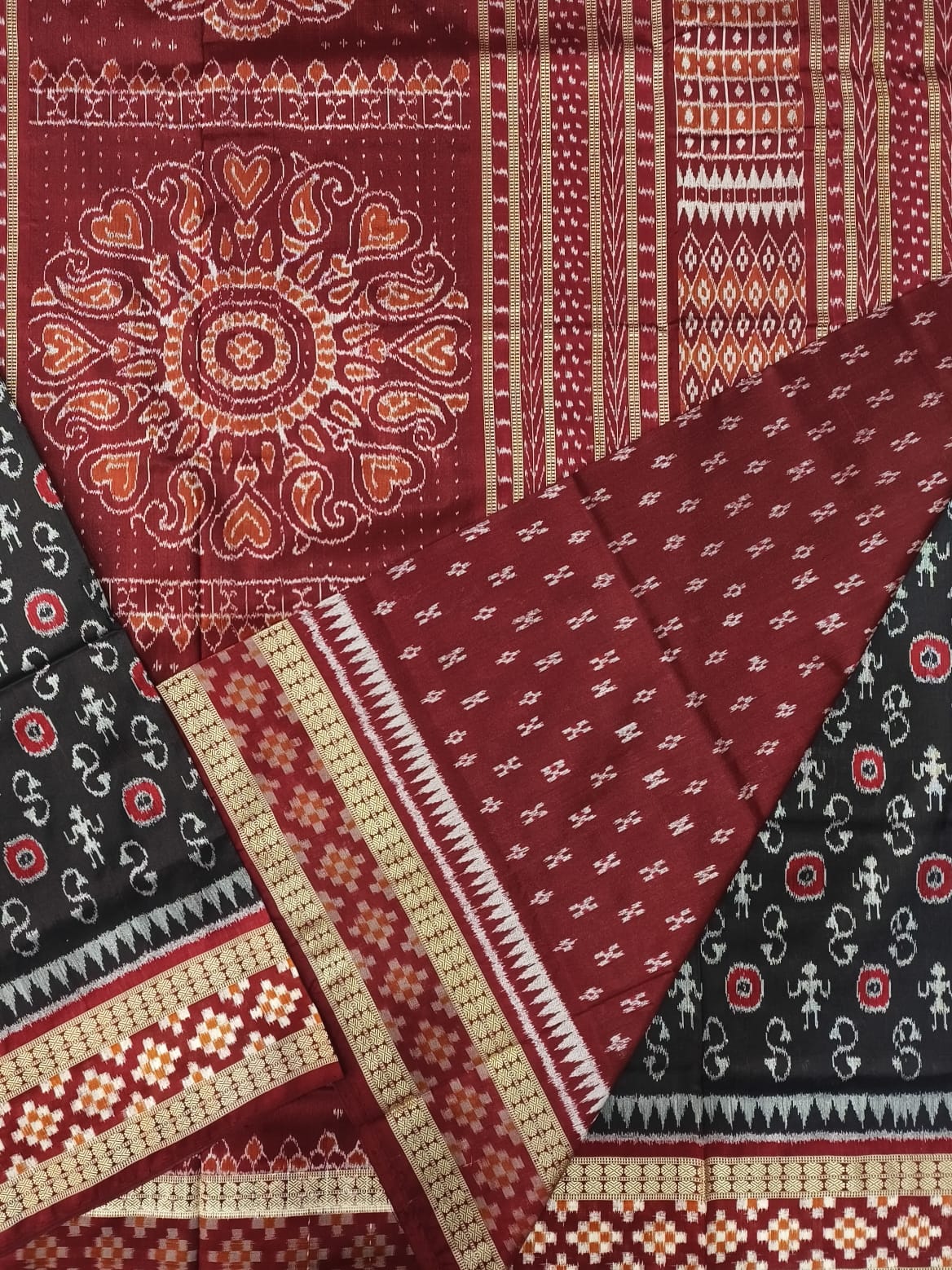magenta silk saree