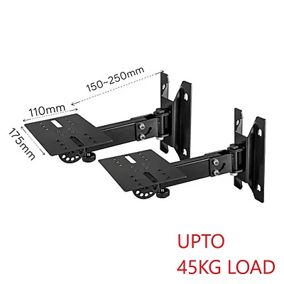DS-40WM Iron Wall Mount Speaker Upto 45kg load Hanger for Sound Box Audio Speaker(2 PCS)
