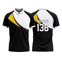 Lookswala Unisex Cricket Sportswear T-Shirt – Collared Neck, Polyester Half Sleeves for Adults