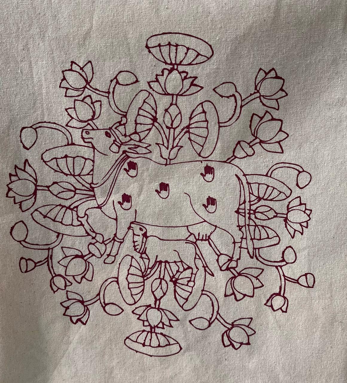 PRINTED COTTON BAGS SET OF 10