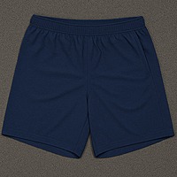 Men's Regular Fit Polyester Blend Shorts, Casual Half Track Pants, Solid Design Gym Shorts with Zip Pocket, Comfortable Summer Wear