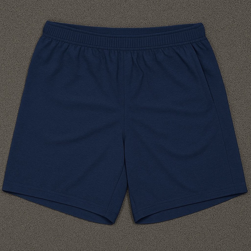 Men's Regular Fit Polyester Blend Shorts, Casual Half Track Pants, Solid Design Gym Shorts with Zip Pocket, Comfortable Summer Wear