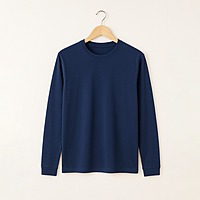 Men's Solid Round Neck Full Sleeve Regular Fit T-Shirt - Comfortable & Stylish