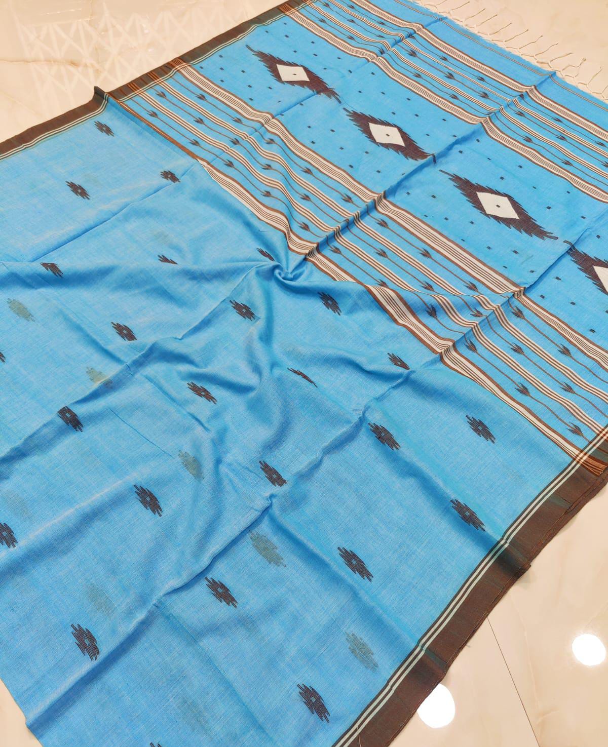 Sweety - स्वीटी ( SkyBlue Khadi cotton sarees )