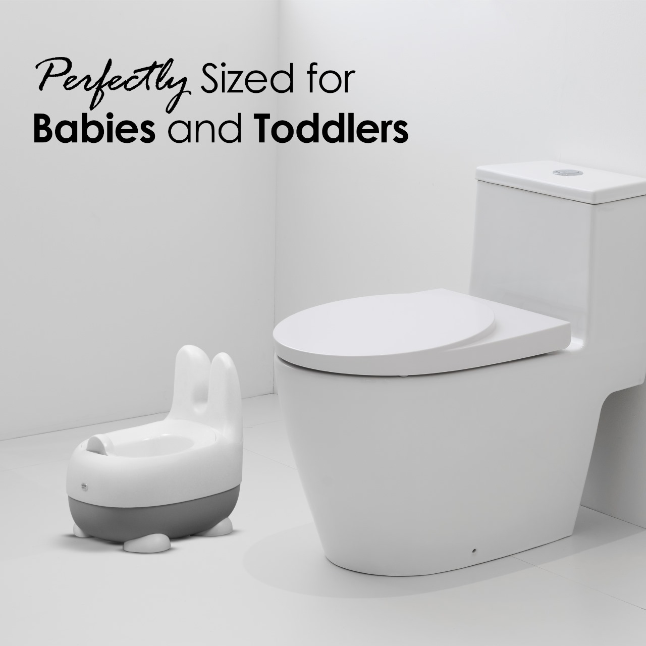 Cute Bunny Potty Training Seat – Grey Cute Bunny Potty Training Seat – Grey