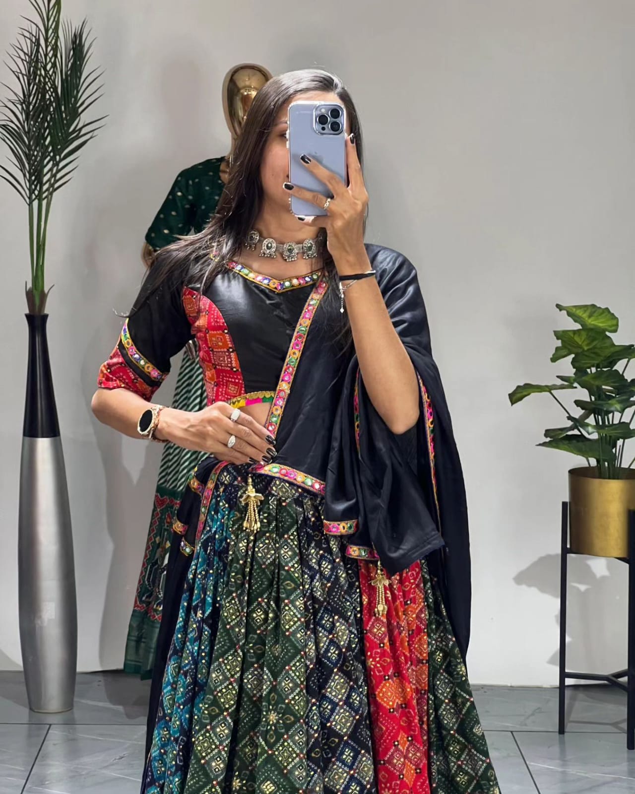 New Lounching Digital Print Muslin Cotton Lehenga Choli  D.2