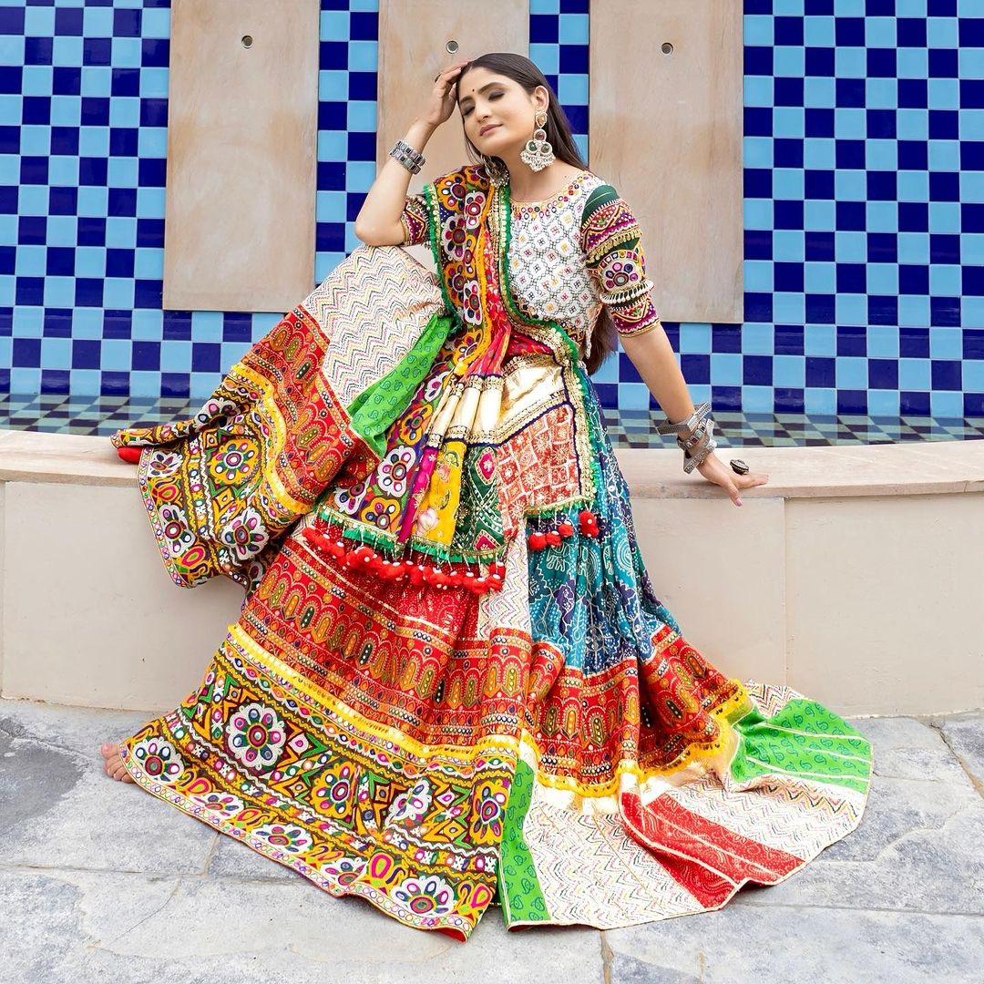 New Lounching Digital Print Muslin Cotton Lehenga Choli   D.3