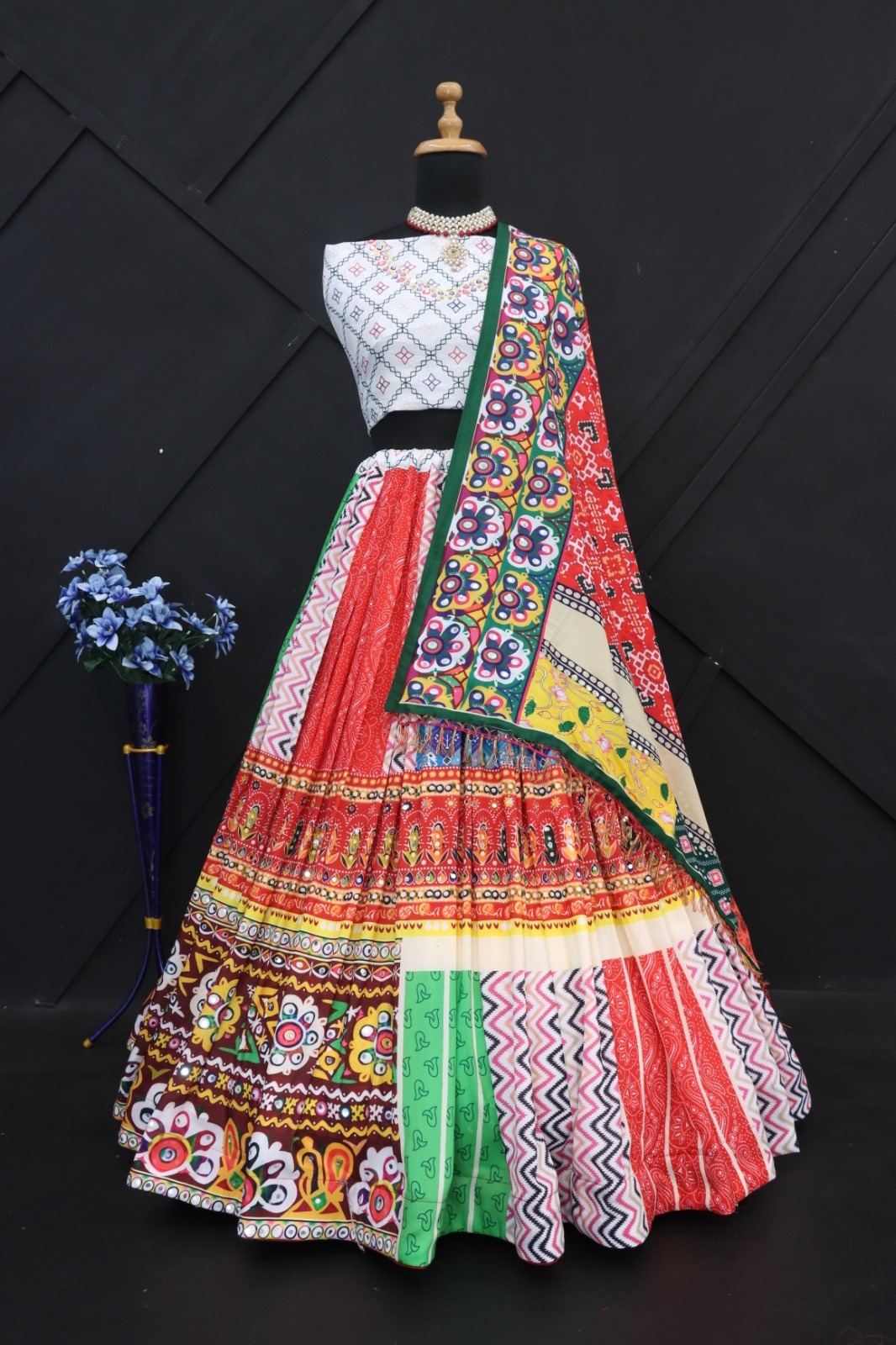 New Lounching Digital Print Muslin Cotton Lehenga Choli   D.3