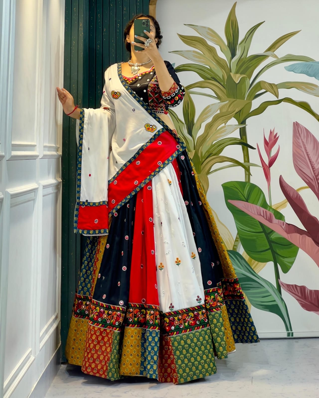 New Lounching Digital Print Muslin Cotton Lehenga Choli  D.5