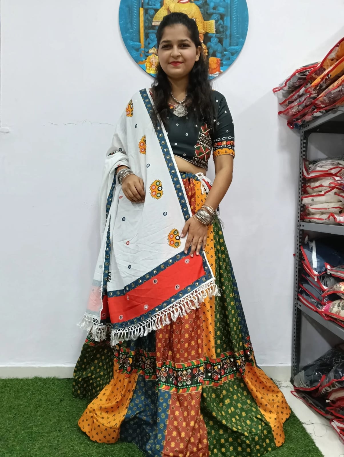 New Lounching Digital Print Muslin Cotton Lehenga Choli  D.5