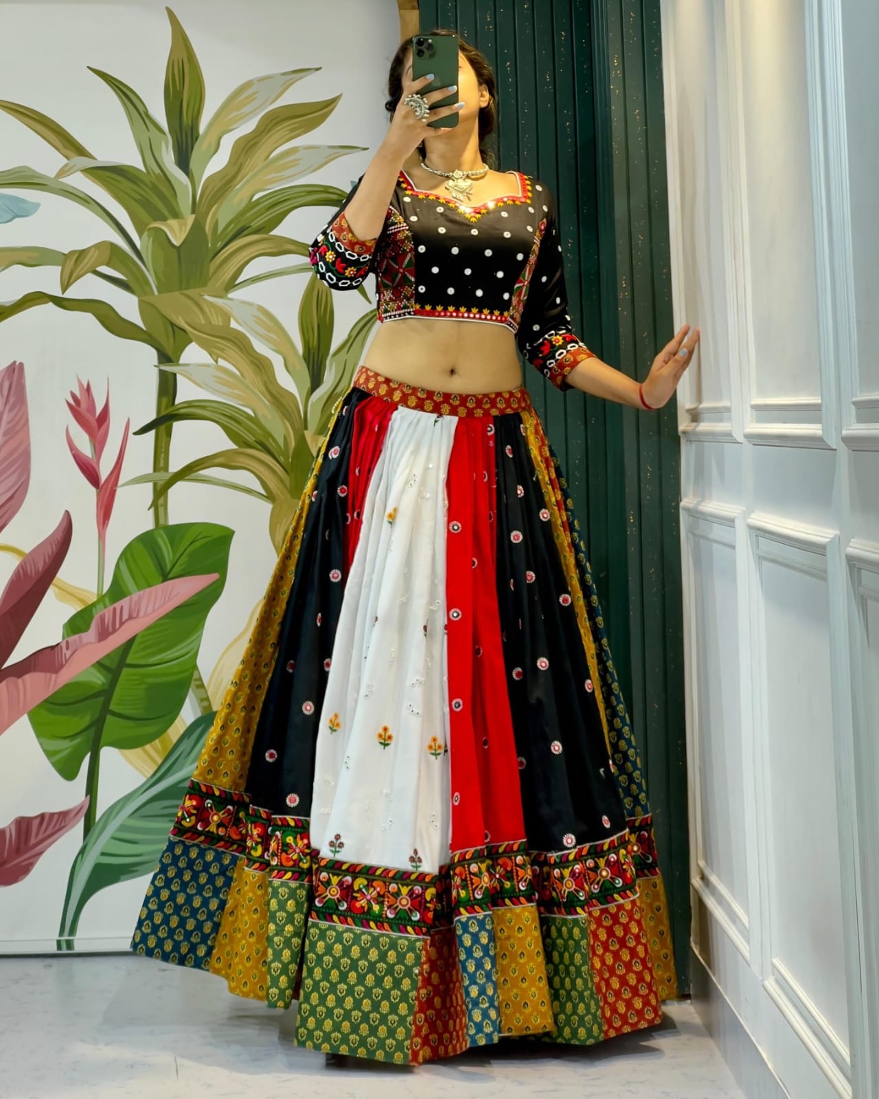 New Lounching Digital Print Muslin Cotton Lehenga Choli  D.5