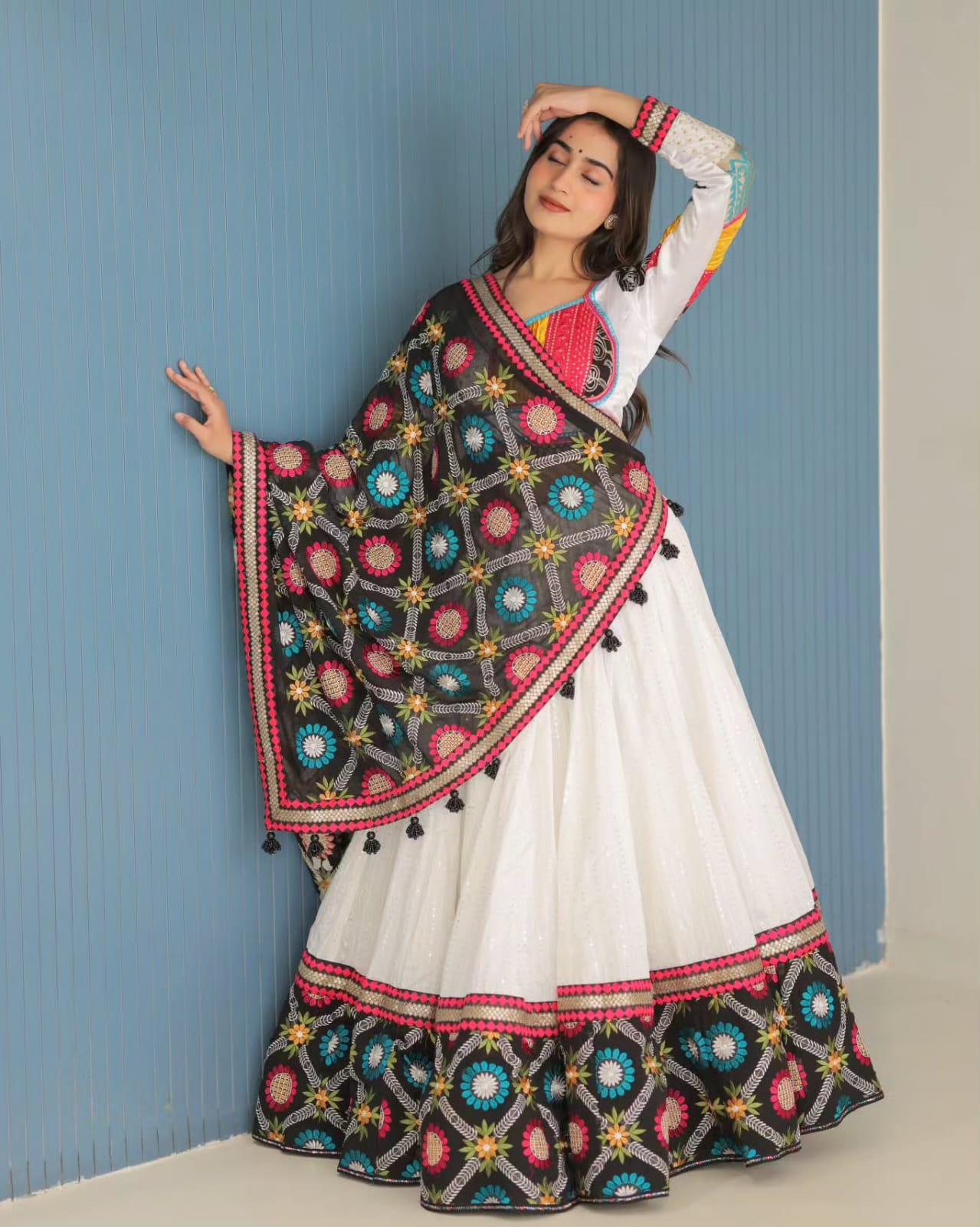 New Lounching Digital Print Muslin Cotton Lehenga Choli  D.7