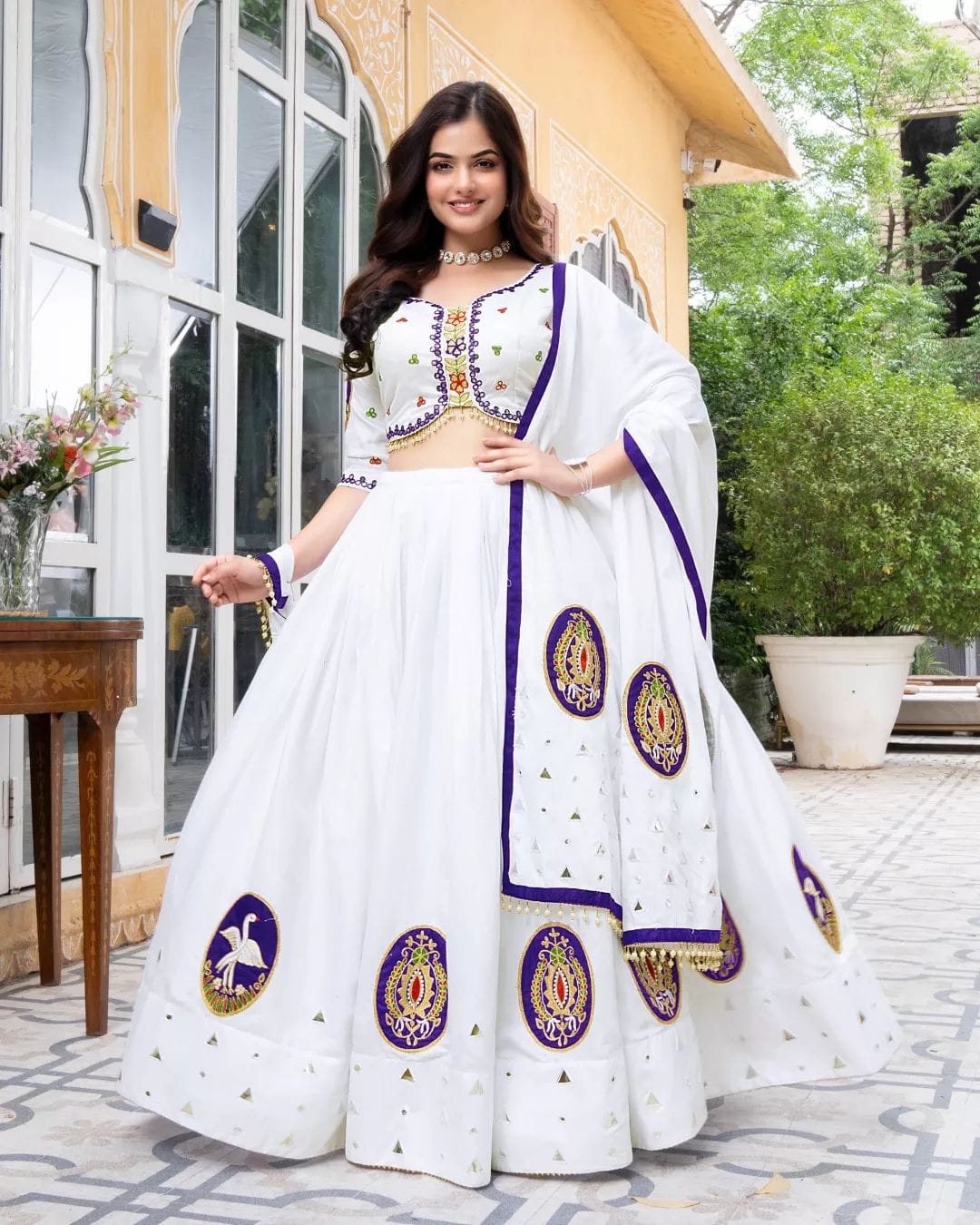 New Lounching Digital Print Muslin Cotton Lehenga Choli  D. 10