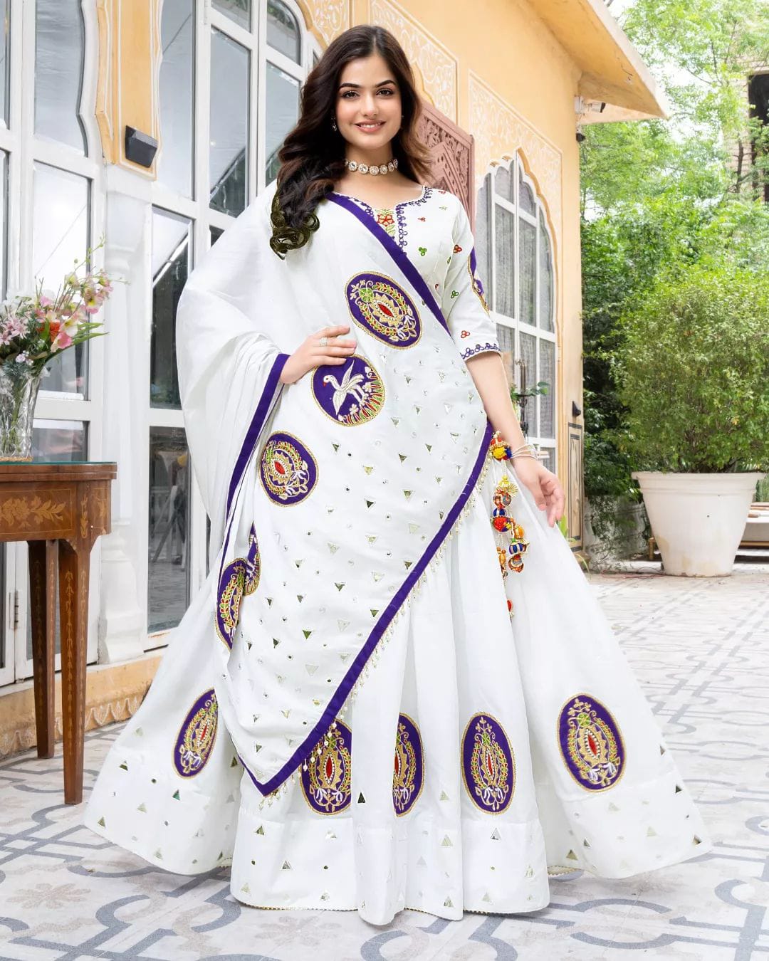 New Lounching Digital Print Muslin Cotton Lehenga Choli  D. 10
