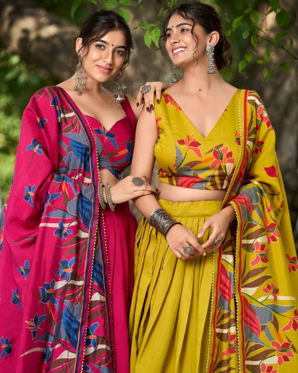 New Lounching Digital Print Muslin Cotton Lehenga Choli D.14