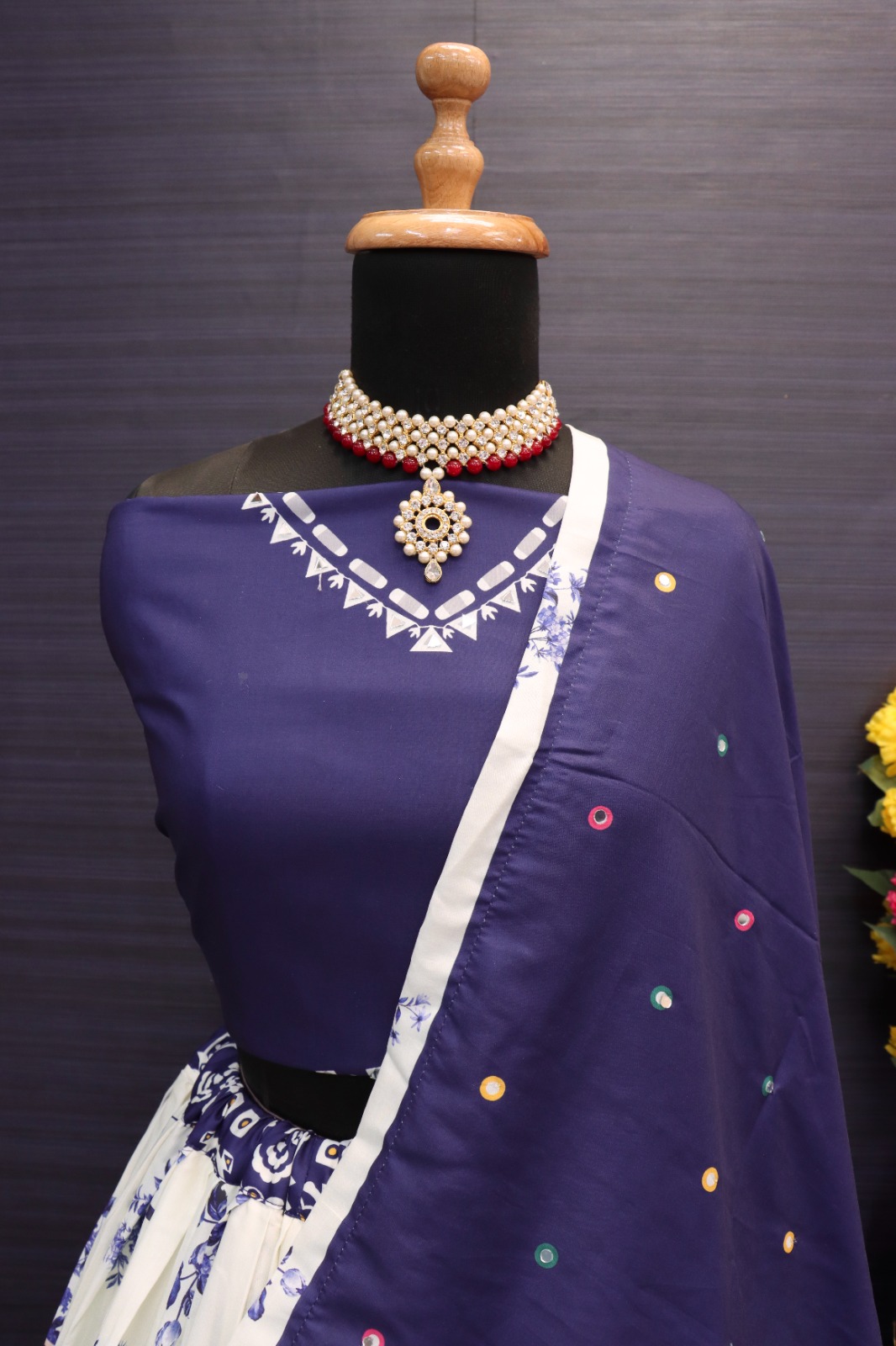 New Lounching Digital Print Muslin Cotton Lehenga Choli D.17