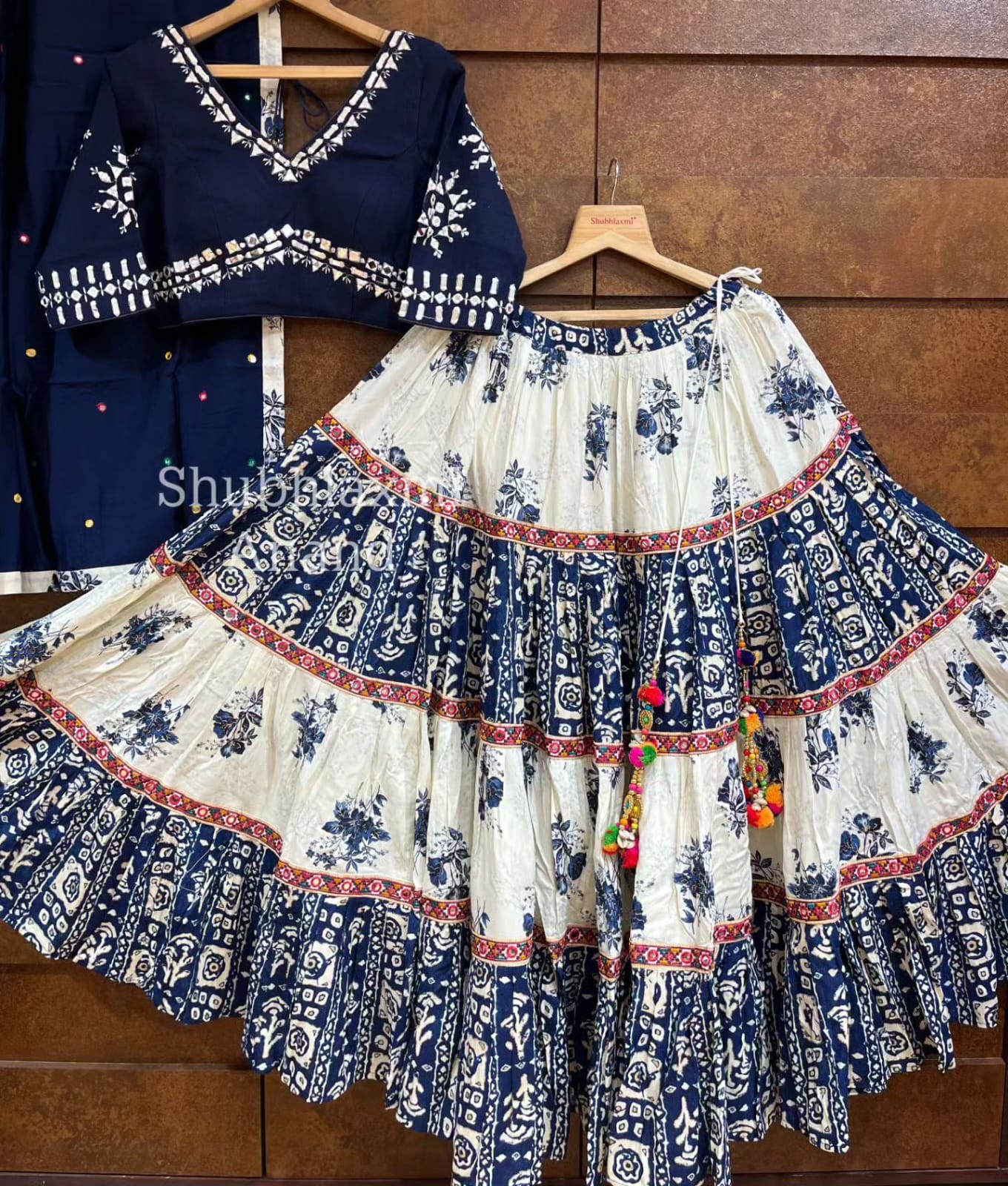 New Lounching Digital Print Muslin Cotton Lehenga Choli D.17