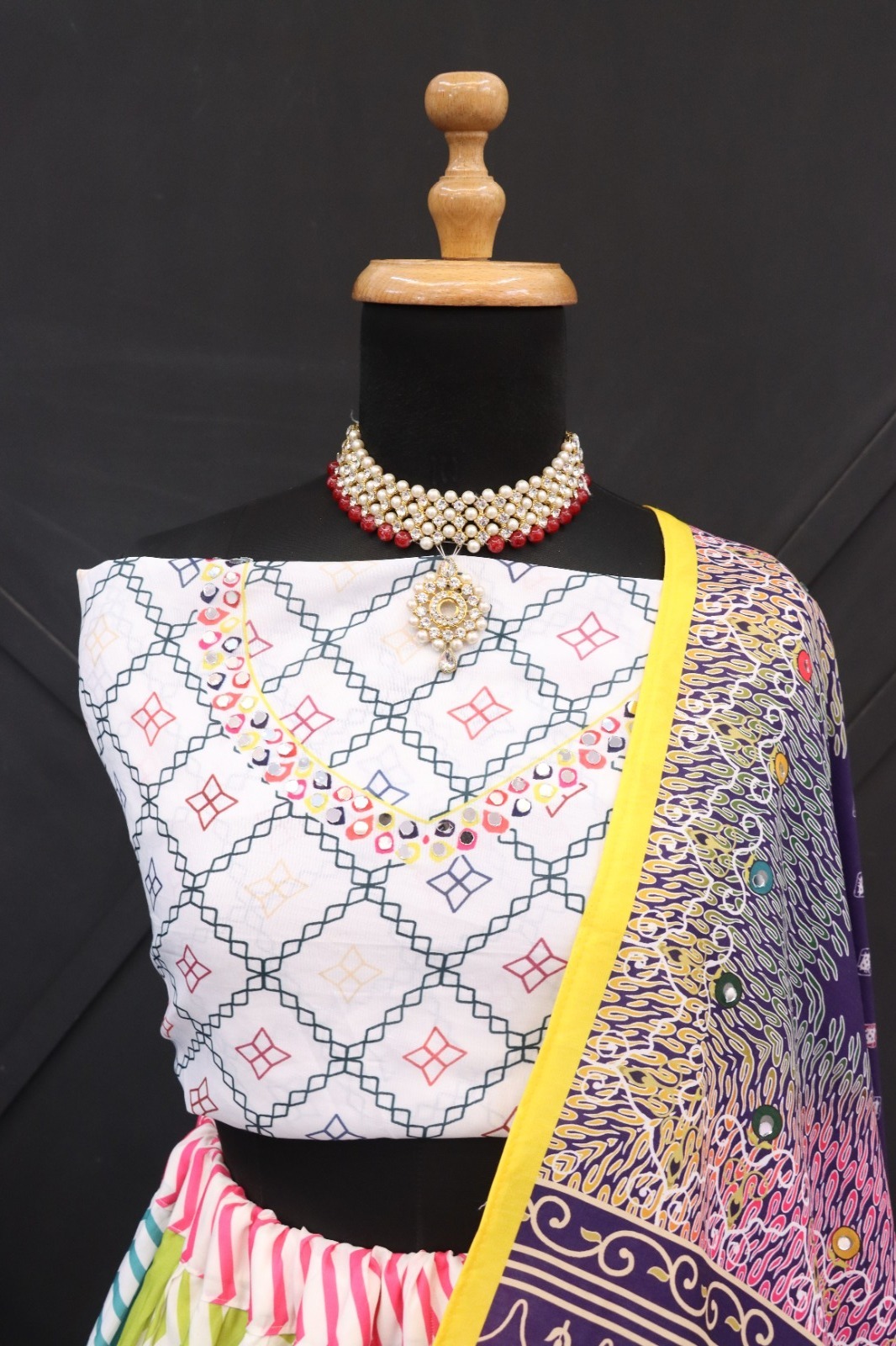 New Lounching Digital Print Muslin Cotton Lehenga Choli D.18