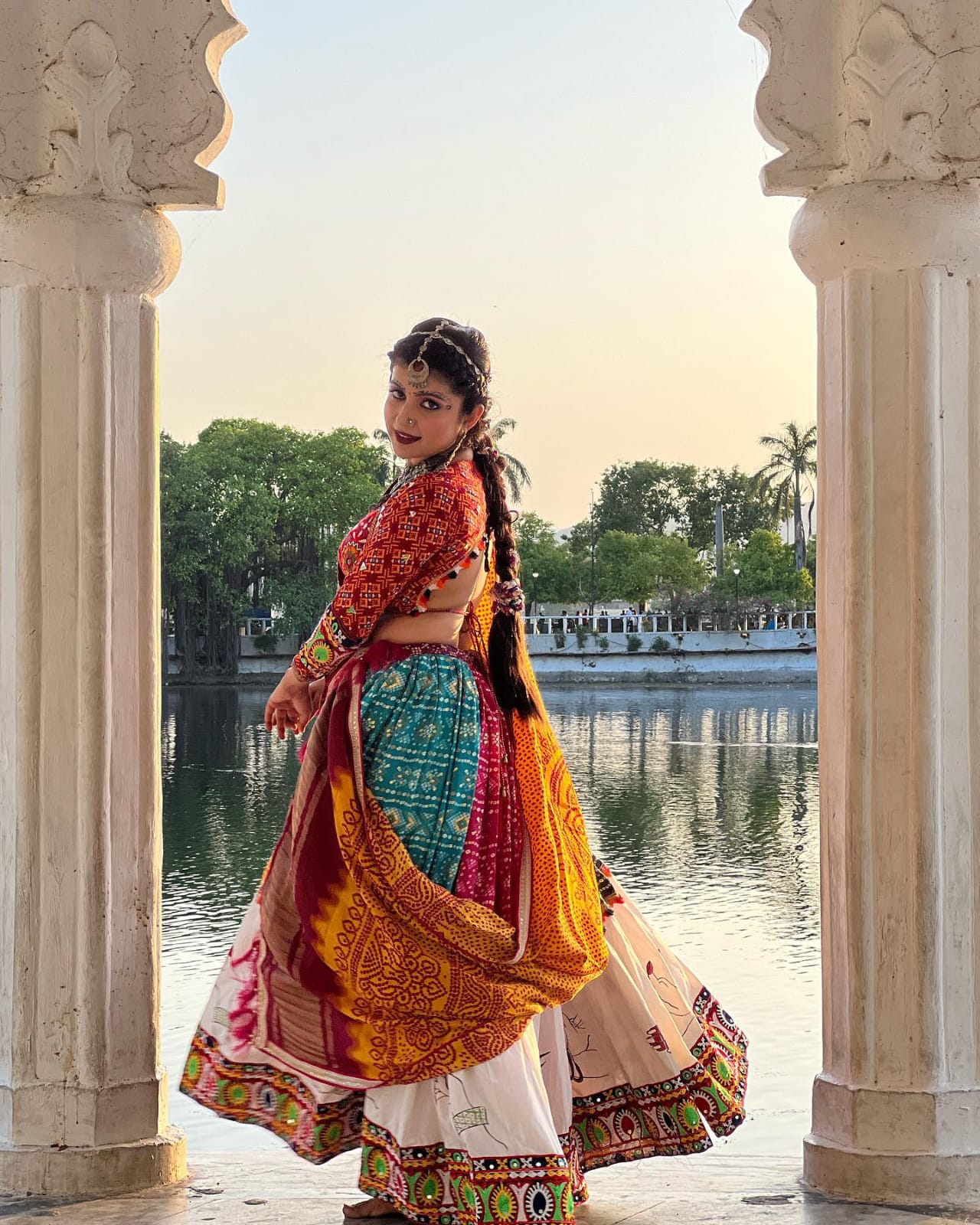 New Lounching Digital Print Muslin Cotton Lehenga Choli D.19