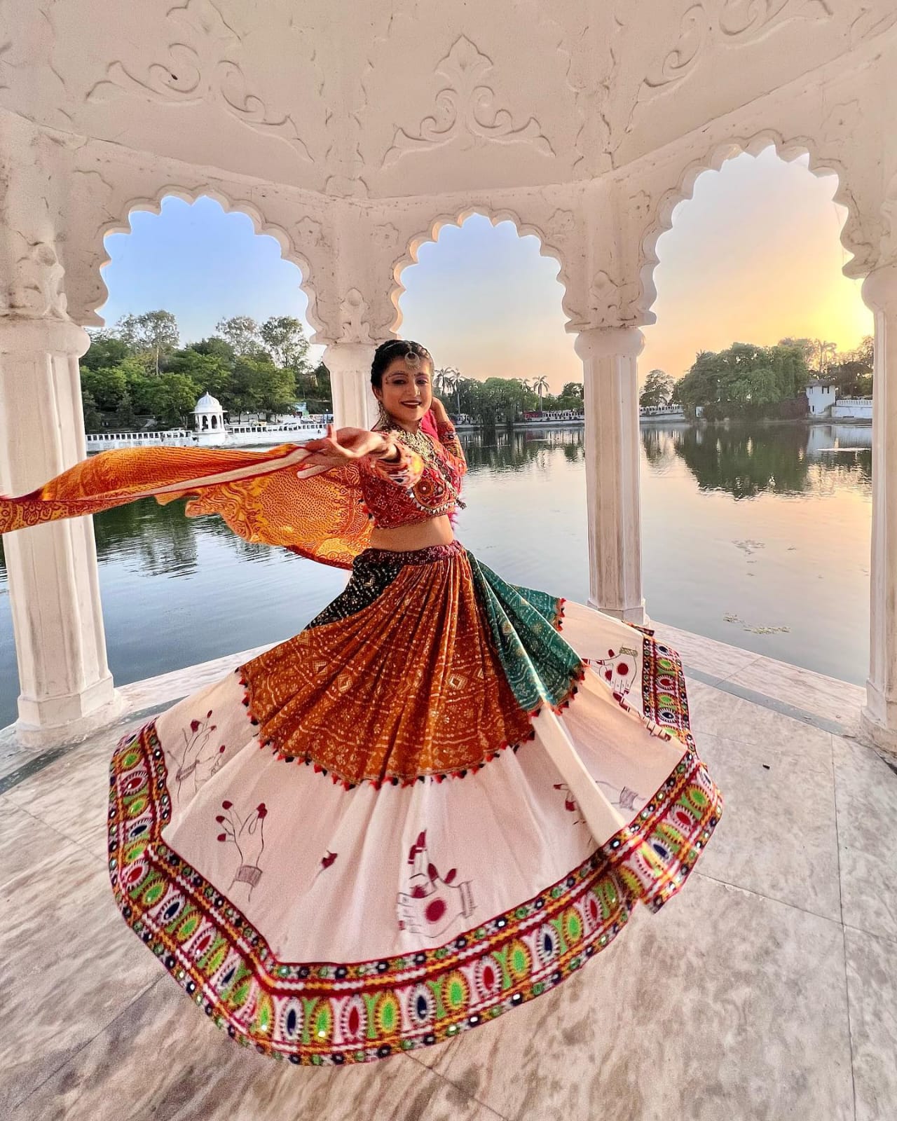 New Lounching Digital Print Muslin Cotton Lehenga Choli D.19