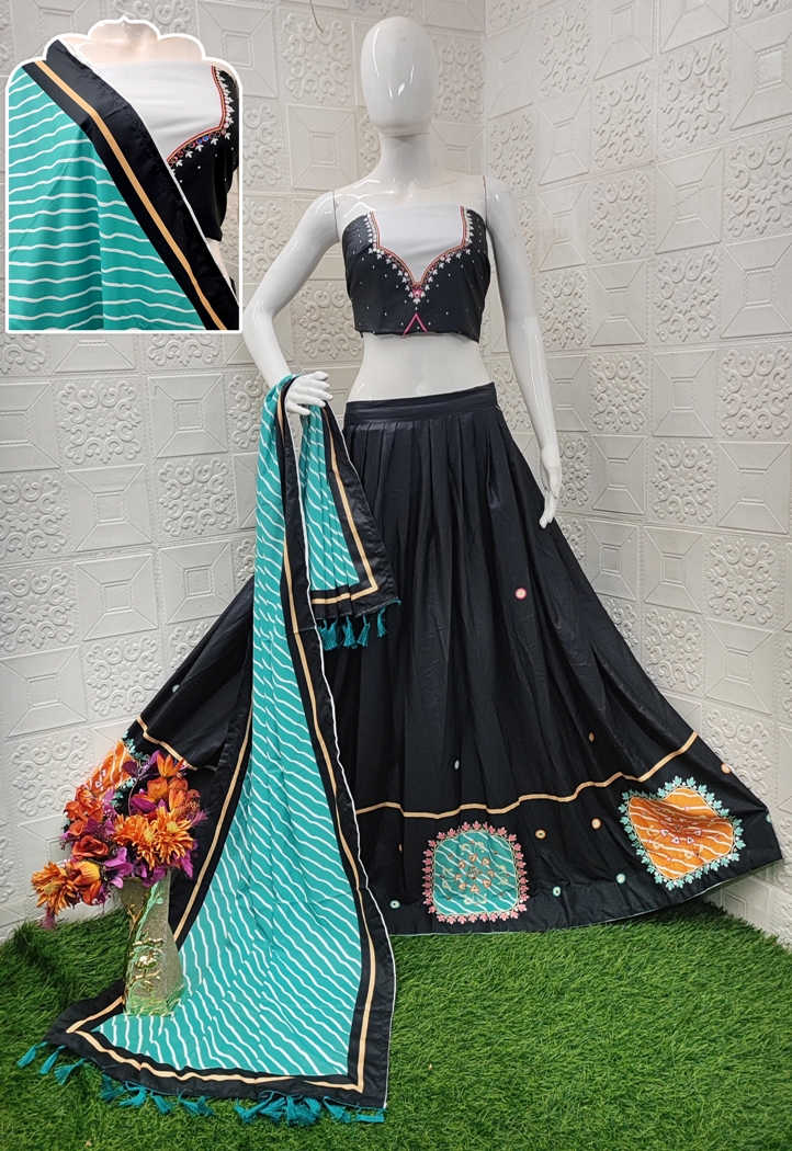 New Lounching Digital Print Muslin Cotton Lehenga Choli D.20