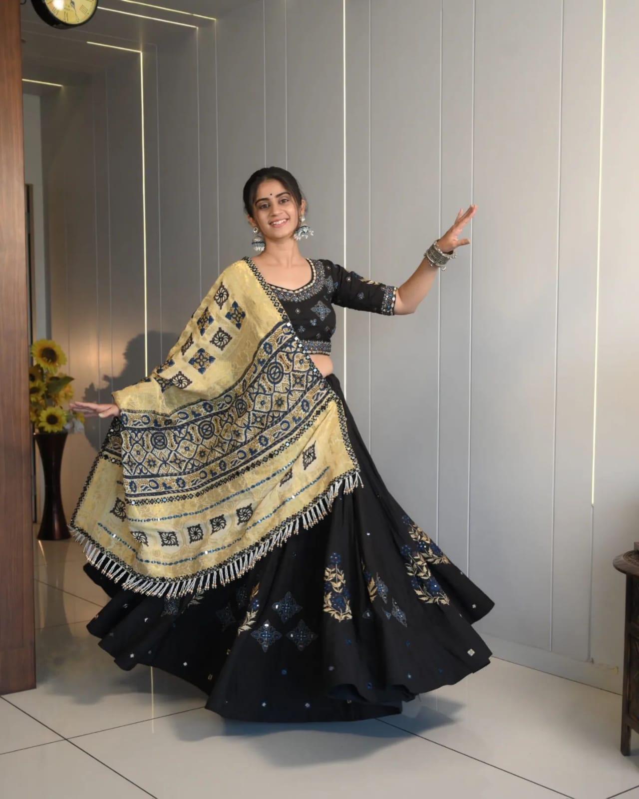 New Lounching Digital Print Muslin Cotton Lehenga Choli D.22