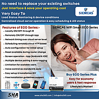 SIEMCAS Wifi Smart ECO Series Plus IR 4 Channel State IoT Cloud Operation SHA-SIS-ECO-XT1003B - Sha360 SIEMCAS Wifi Smart ECO Series Plus IR 4 Channel State IoT Cloud Operation SHA-SIS-ECO-XT1003B - Sha360