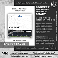 SIEMCAS Wifi Smart PRO Series Flexi 4 Channel IoT Cloud Operation SHA-SIS-PRO-XT1004A - Sha360 SIEMCAS Wifi Smart PRO Series Flexi 4 Channel IoT Cloud Operation SHA-SIS-PRO-XT1004A - Sha360