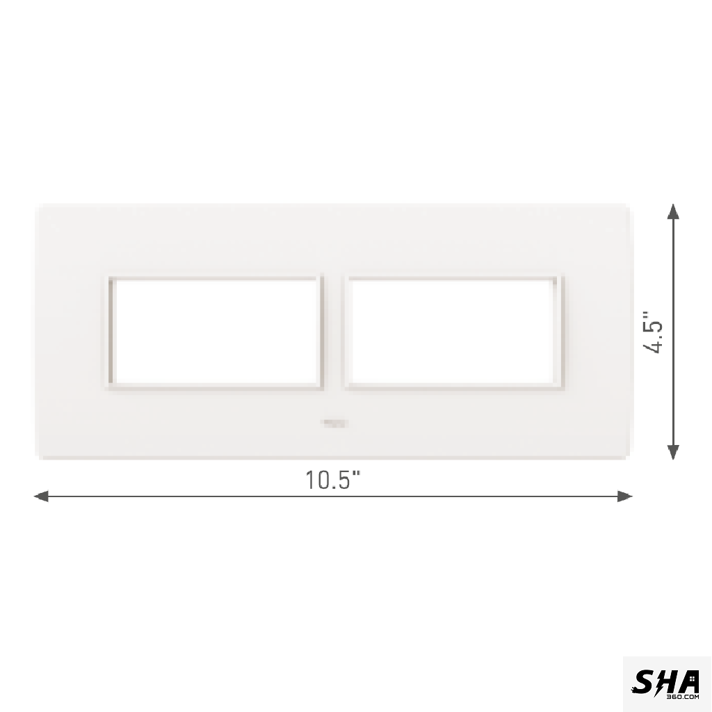 GM Modular G-Nine 8 Module (10x4) Cover Plate (White) - Sha360