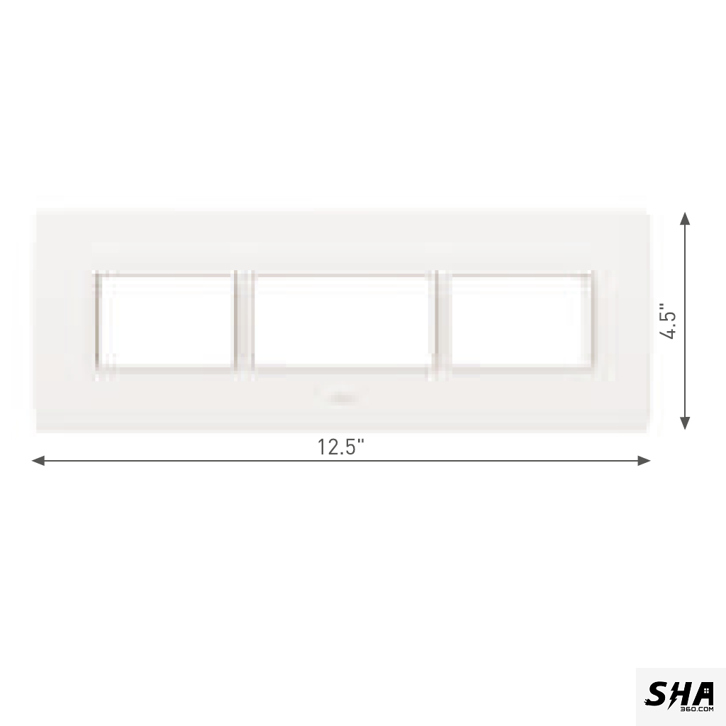 GM Modular G-Nine 10 Module (12x4) Cover Plate (White) - Sha360