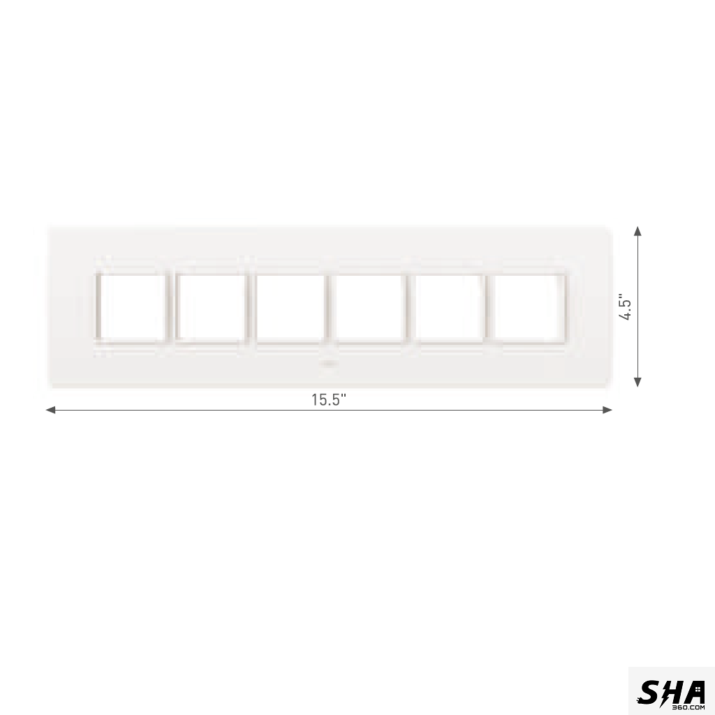 GM Modular G-Nine 12 Module (15x4) Cover Plate (White) - Sha360