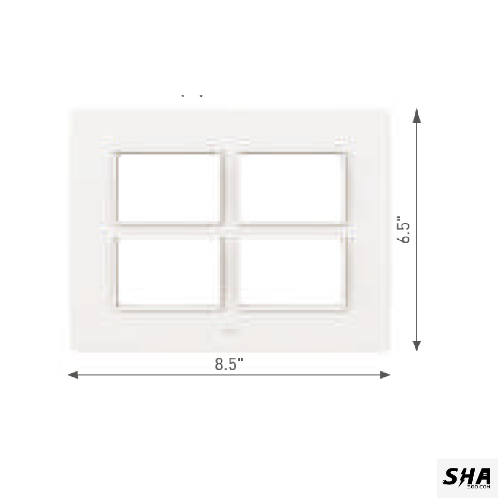 GM Modular G-Nine 12 Module (8x6) Cover Plate (White) - Sha360