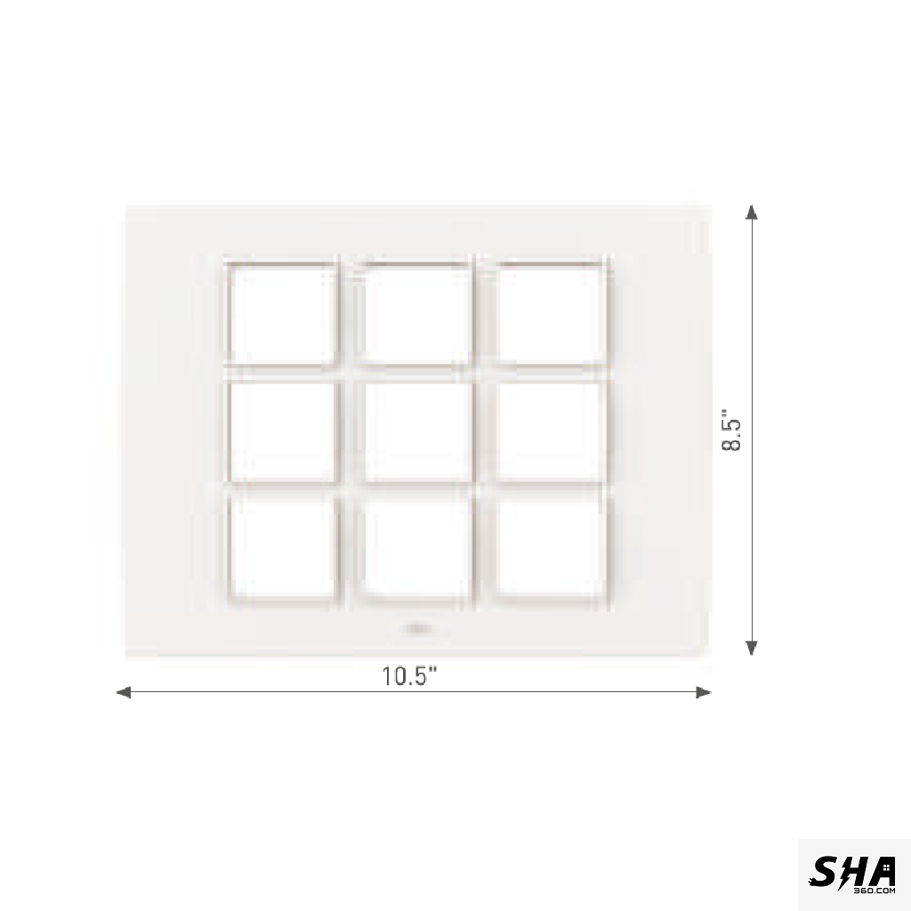 GM Modular G-Nine 18 Module (10x8) Cover Plate (White) - Sha360