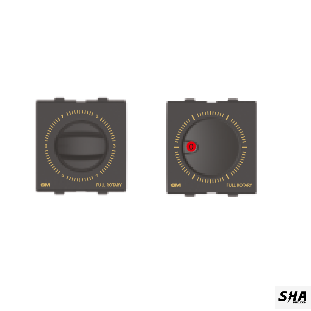 GM Modular G-Nine Fan Regulator 2 Modular 5 Step 100w Full Rotary (Grey-Graphite Magnesia) - Sha360 GM Modular G-Nine Fan Regulator 2 Modular 5 Step 100w Full Rotary (Grey-Graphite Magnesia) - Sha360