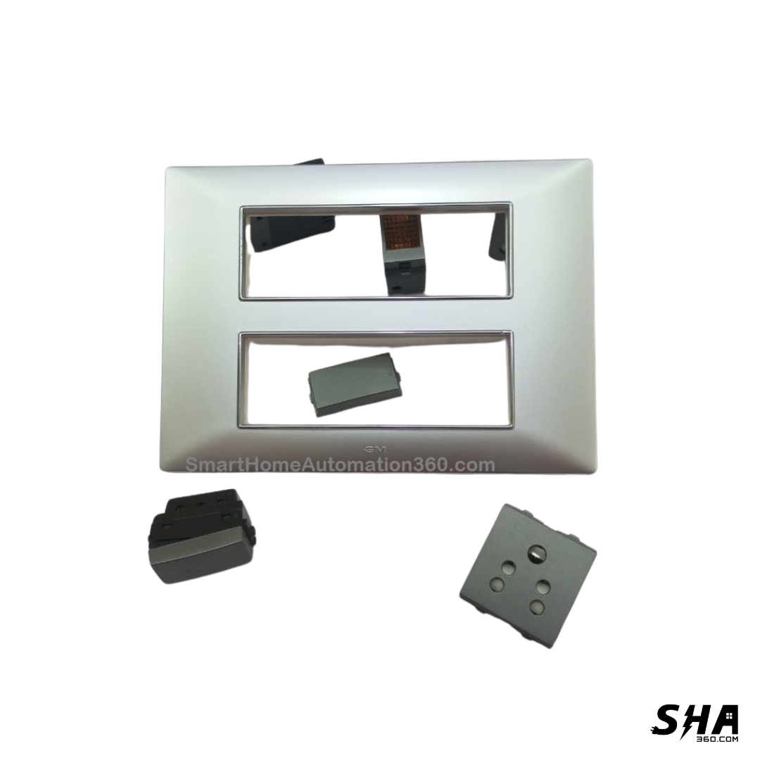 GM Modular G-Nine 12 Module Cover Plate X-Pulse (Silver) - Sha360