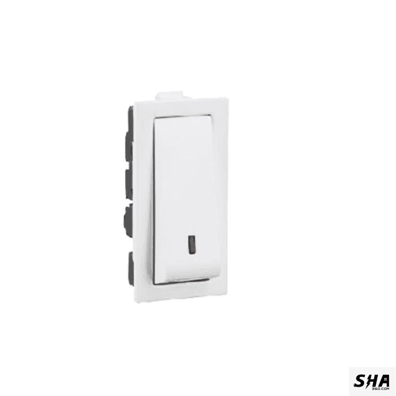 Legrand Britzy 16A 1 Way Switch + LED Indicator (White) - 6734 13 - Sha360 Legrand Britzy 16A 1 Way Switch + LED Indicator (White) - 6734 13 - Sha360
