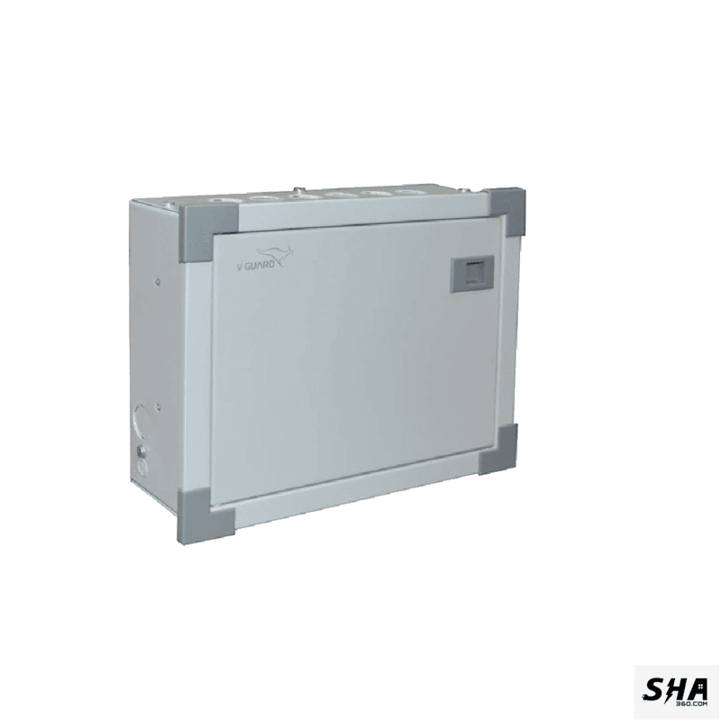 Vguard 10 Way Standard (10 MCBs-SP) SPN Distribution Board Double Door - GRSE01-10w - Sha360 Vguard 10 Way Standard (10 MCBs-SP) SPN Distribution Board Double Door - GRSE01-10w - Sha360