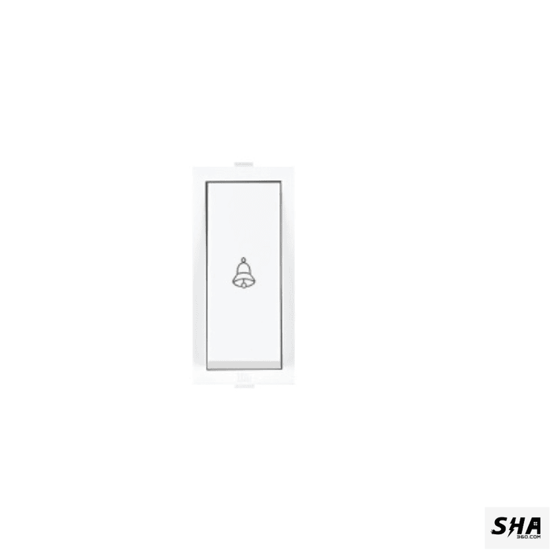 Anchor Roma 6A/10A Bell Push Switch 1M (White) - 21044 - Sha360