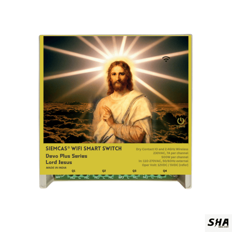 SIEMCAS Wifi Smart Devo Plus Lord Jesus 4 channel switch - IoT Webserver Dashboard Apps Network and status - Sha360
