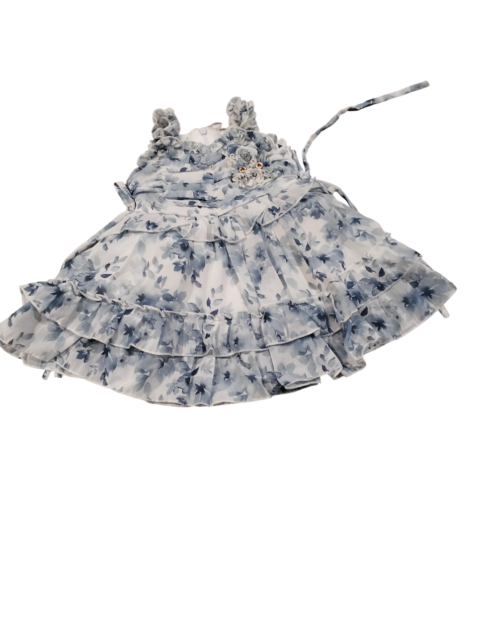 Elegant Baby Girl Sleeveless Floral Frock D.20.1223 B.1315 Elegant Baby Girl Sleeveless Floral Frock D.20.1223 B.1315