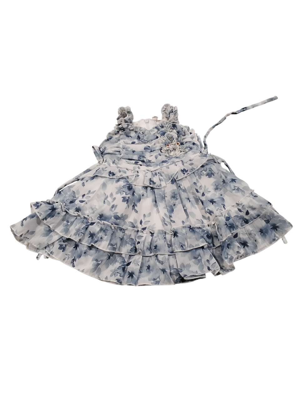 Elegant Baby Girl Sleeveless Floral Frock D.20.1223 B.1315 Elegant Baby Girl Sleeveless Floral Frock D.20.1223 B.1315