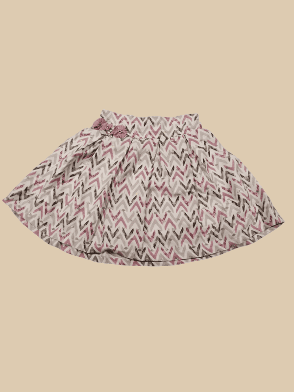 Green Top with Printed Geometric Skirt D.001 B.1190