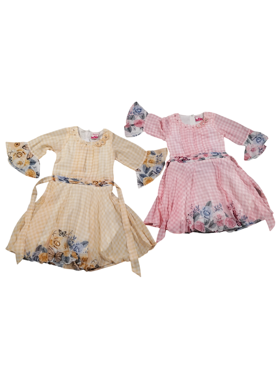 Floral Fantasy Girls Frock D.13.3184 B.1840 Floral Fantasy Girls Frock D.13.3184 B.1840