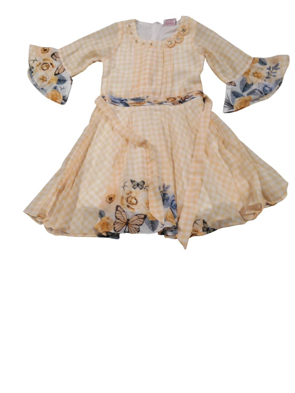 Floral Fantasy Girls Frock D.13.3184 B.1840 Floral Fantasy Girls Frock D.13.3184 B.1840