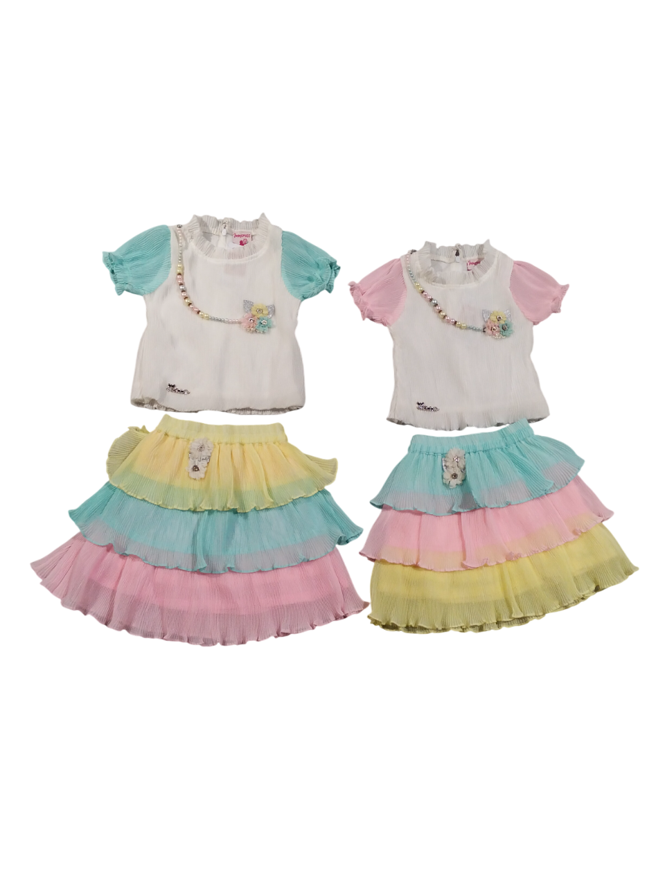 Girls' Party Wear Outfit – Top and Skirt Set D.8.3188 B.1774