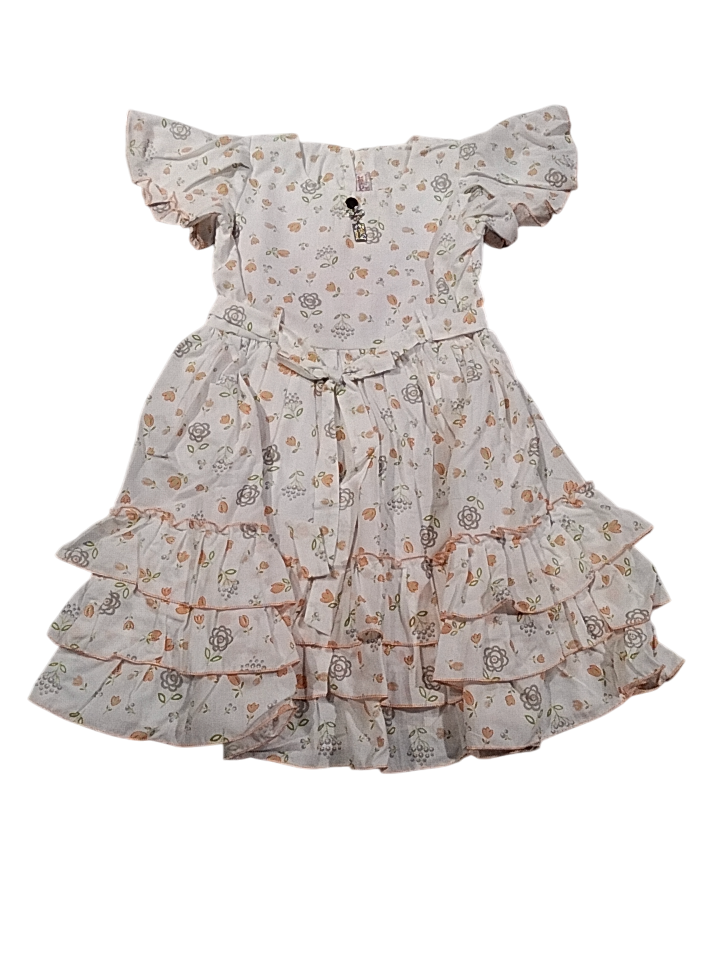 Girls' Ruffled Floral Frock Peyar DN.5.1311 Girls' Ruffled Floral Frock Peyar DN.5.1311