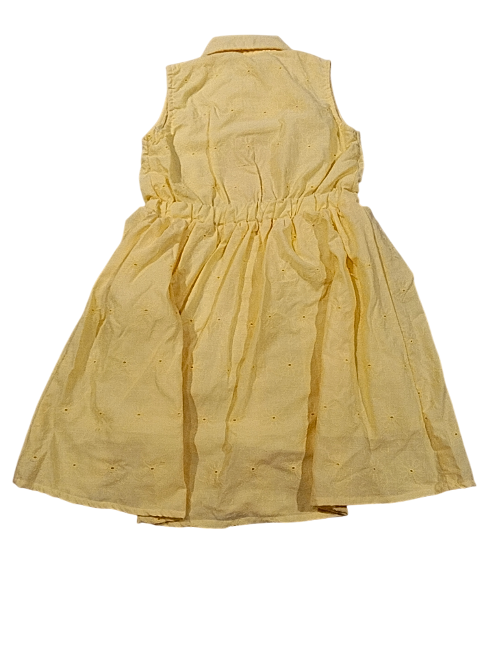 Girls' Sleeveless Cotton Frock – Button Down Style D.7.1300 B.7826