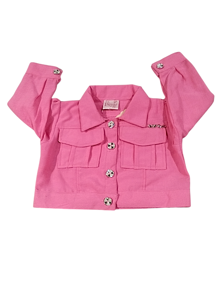 Girls' Trendy Pink Shirt & Multicolor Skirt Co-Ord Set D.3.1308 B.1505 Girls' Trendy Pink Shirt & Multicolor Skirt Co-Ord Set D.3.1308 B.1505